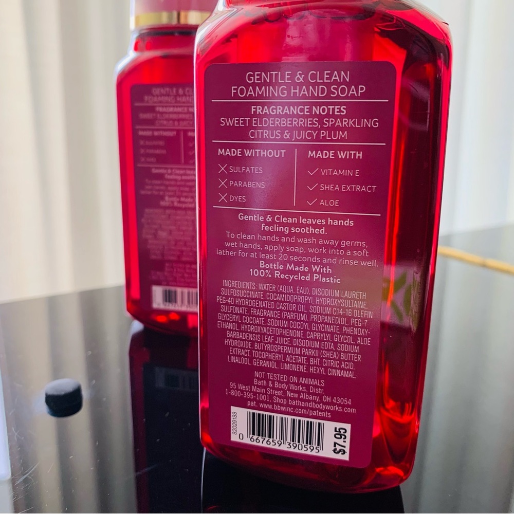 Bath & Body Works Wildberry Orchid Gentle & Clean Forming Hand Soap Set of 2 New - Picture 4 of 5